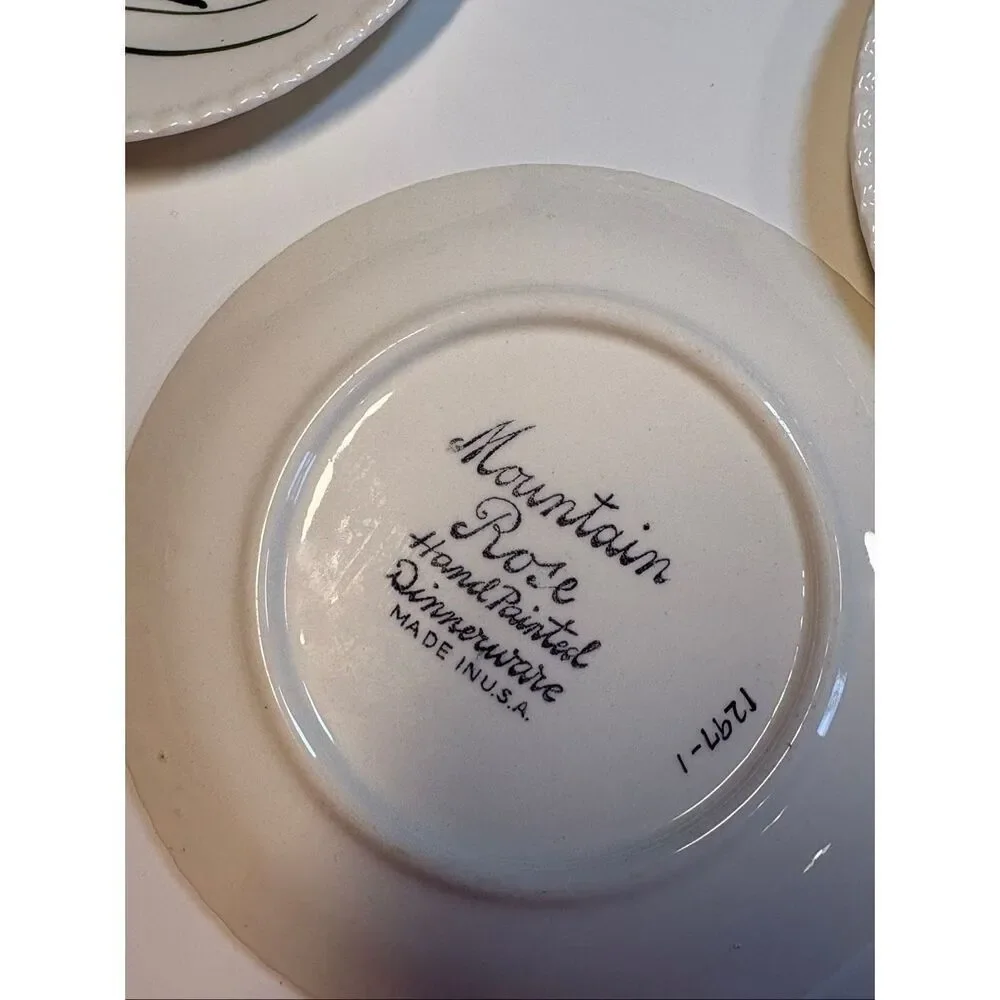 Mountain Rose Hand Painted Dinnerware Plates